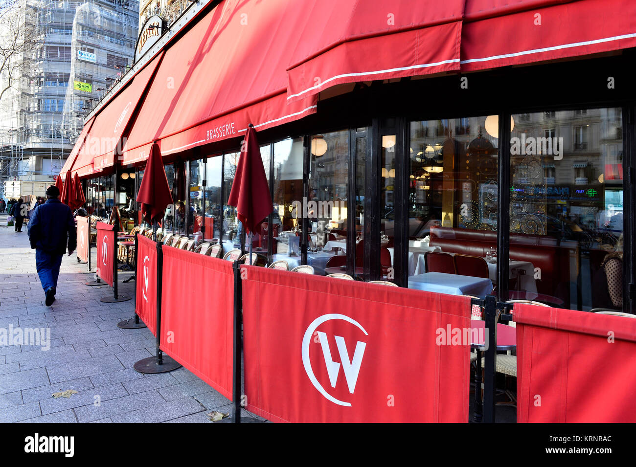 Brasserie Wepler, Place de Clichy, Paris - France Stock Photo