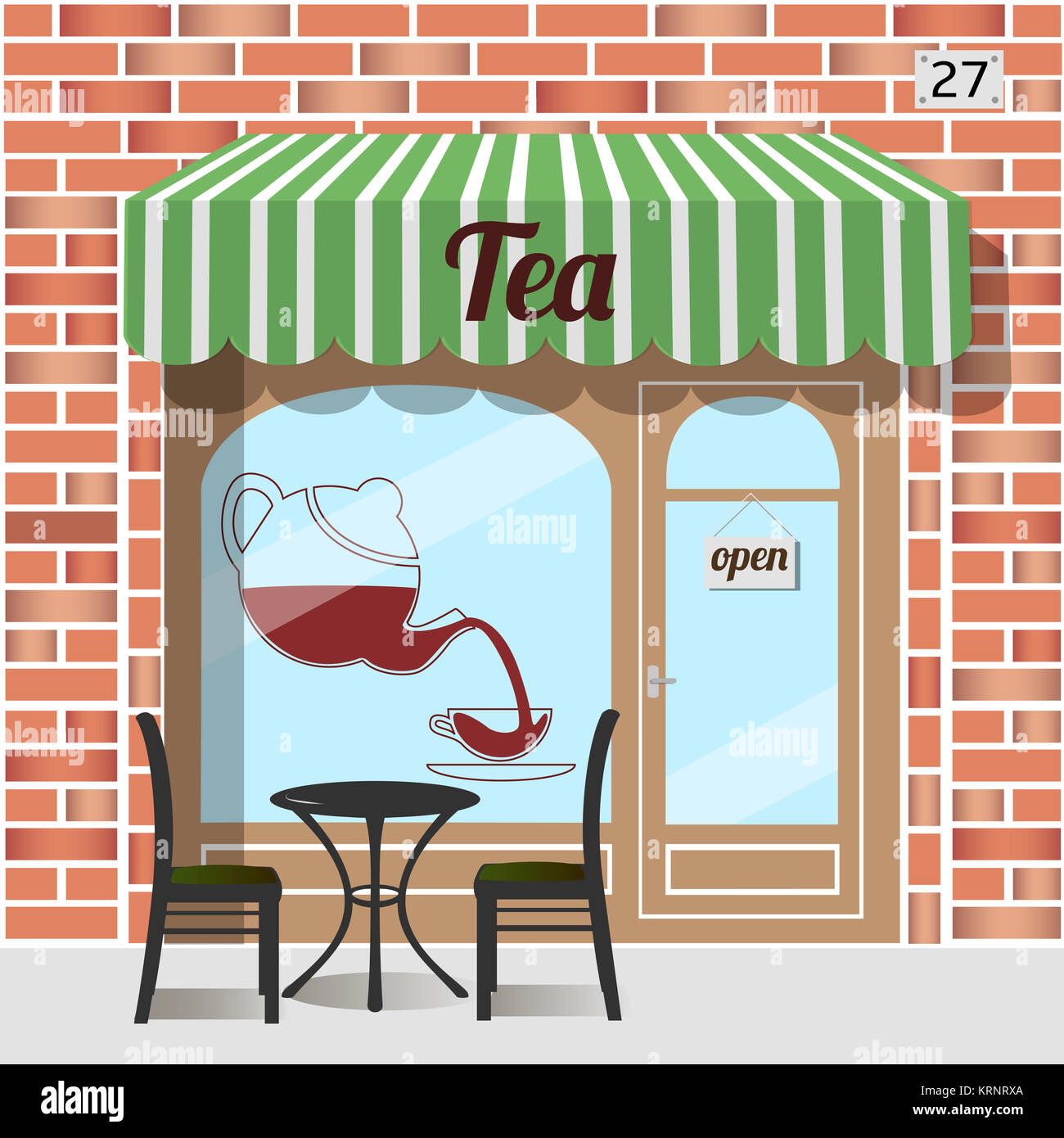 Tea shop facade Stock Photo - Alamy
