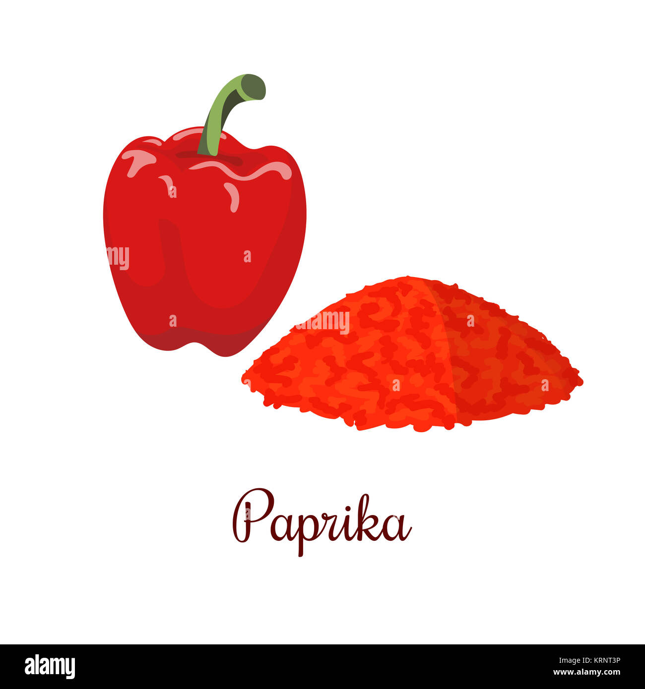 Paprika and powder realistic style isolated Stock Photo Alamy