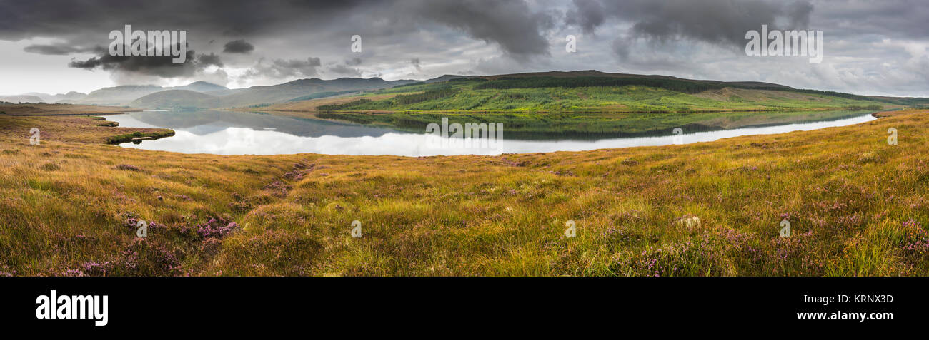 A still morning on the bog beside Lough Nacung, County Donegal, Ireland Stock Photo