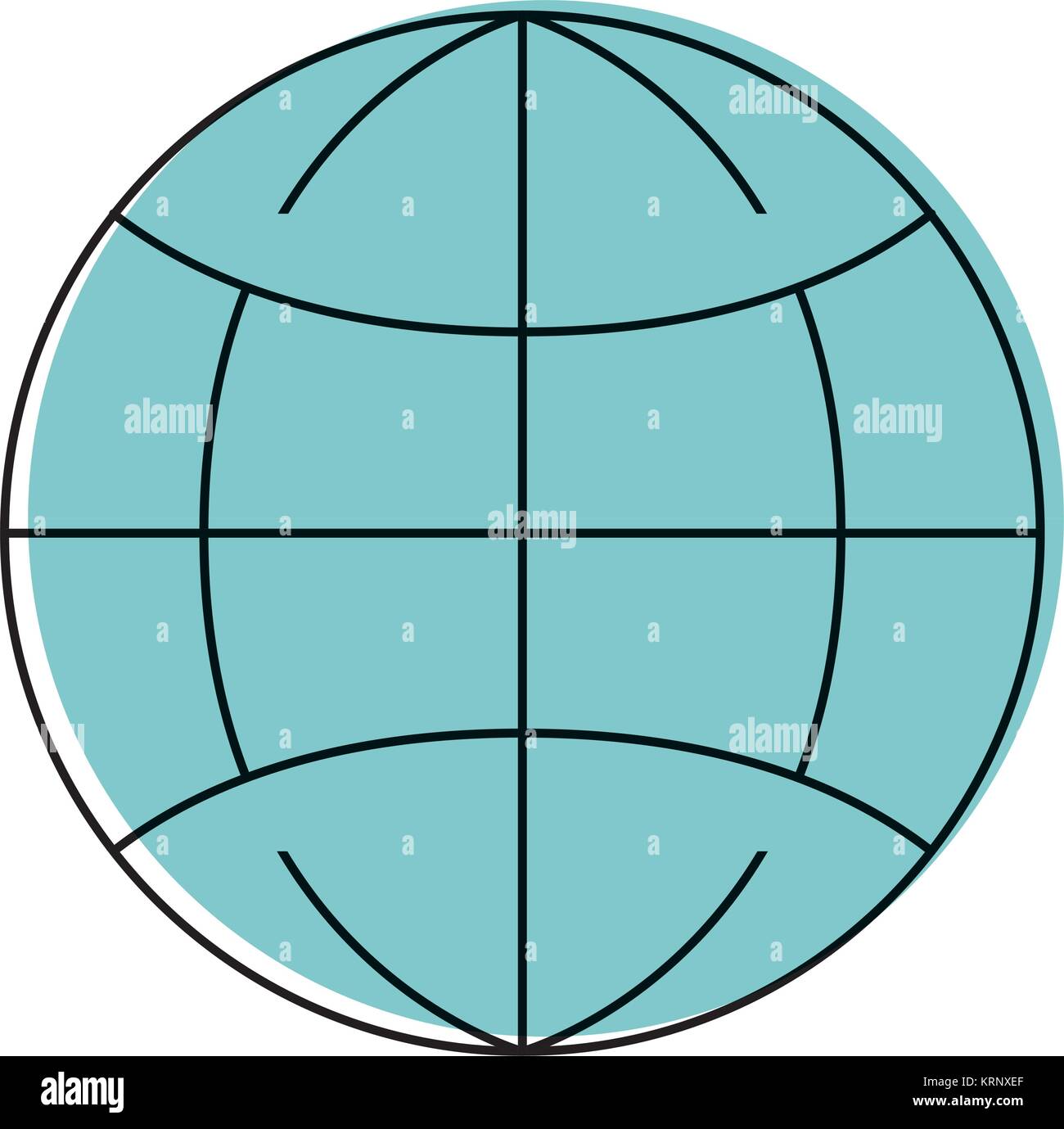 world globe flat icon in watercolor silhouette Stock Vector Image & Art ...