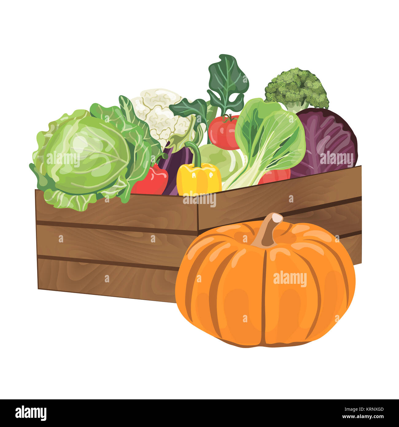 wooden box with vegetables Stock Photo Alamy