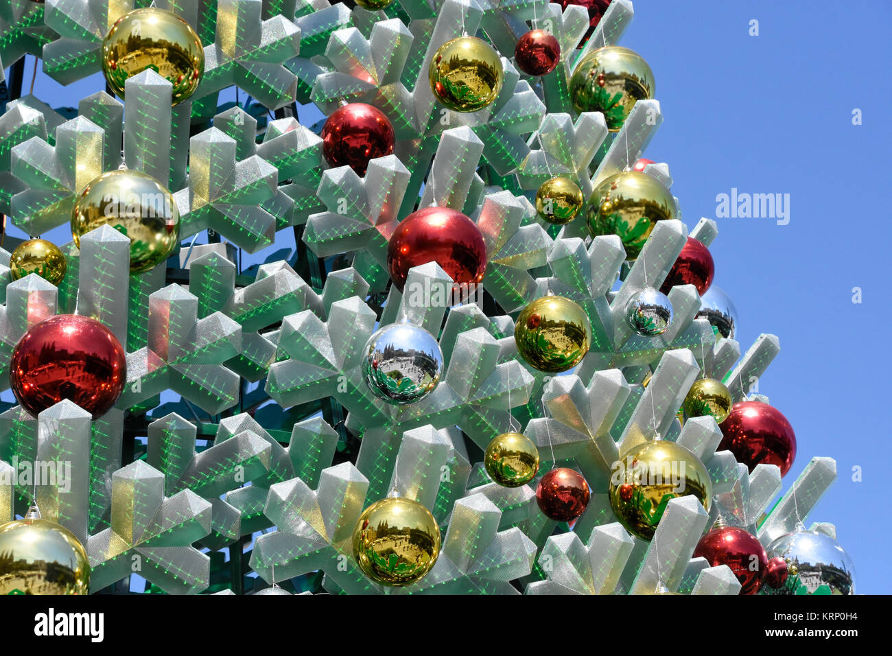 Christmas Tree in Melbourne, Federation Square Stock Photo Alamy