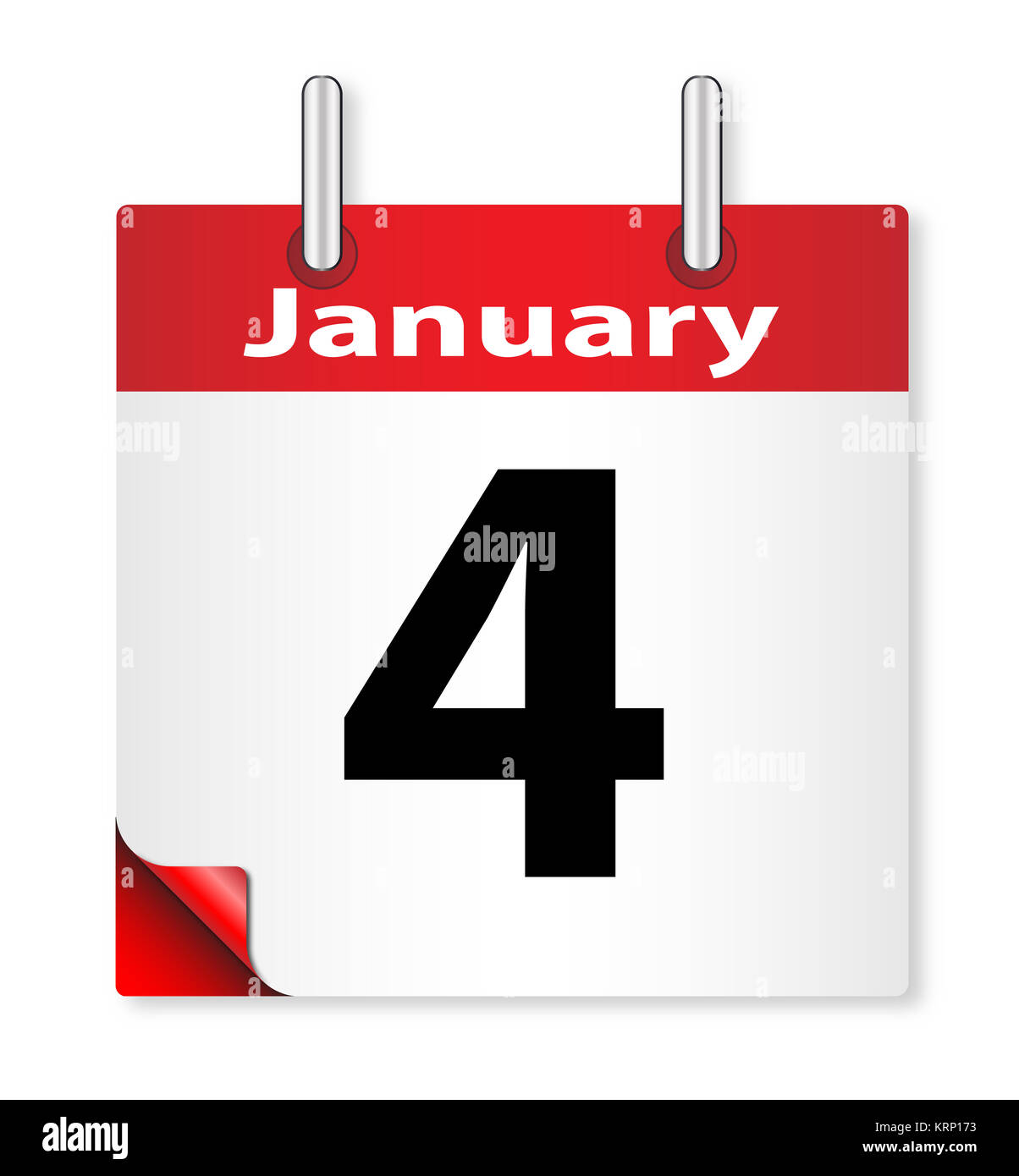 Date January 4th Stock Photo