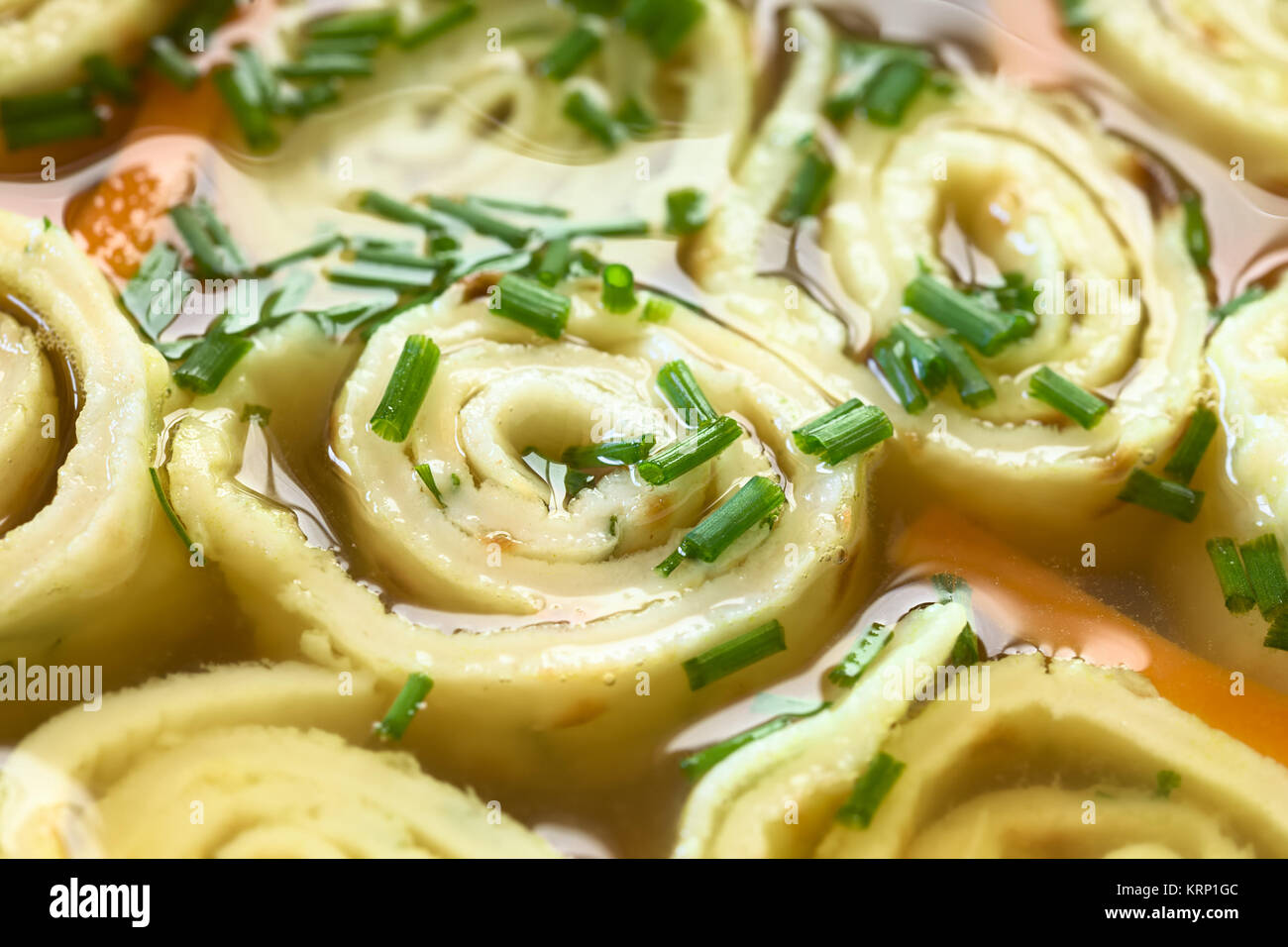 German and Austrian Pancake Soup Stock Photo Alamy
