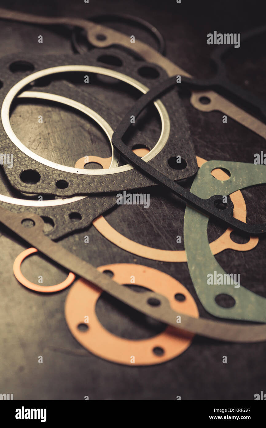 Various engine gaskets Stock Photo Alamy