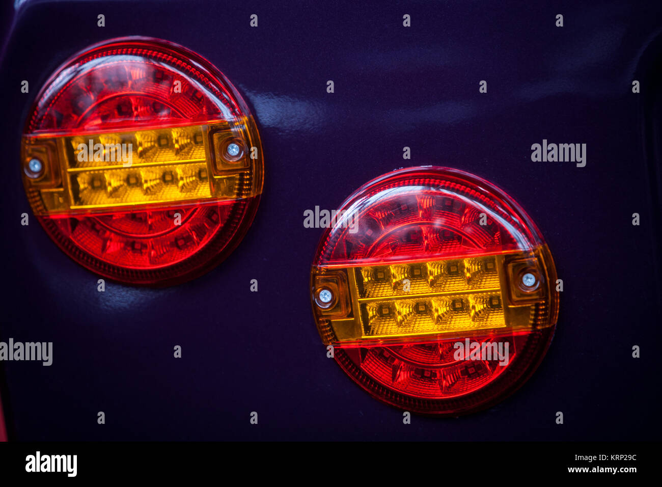 Vintage car rear lights Stock Photo Alamy