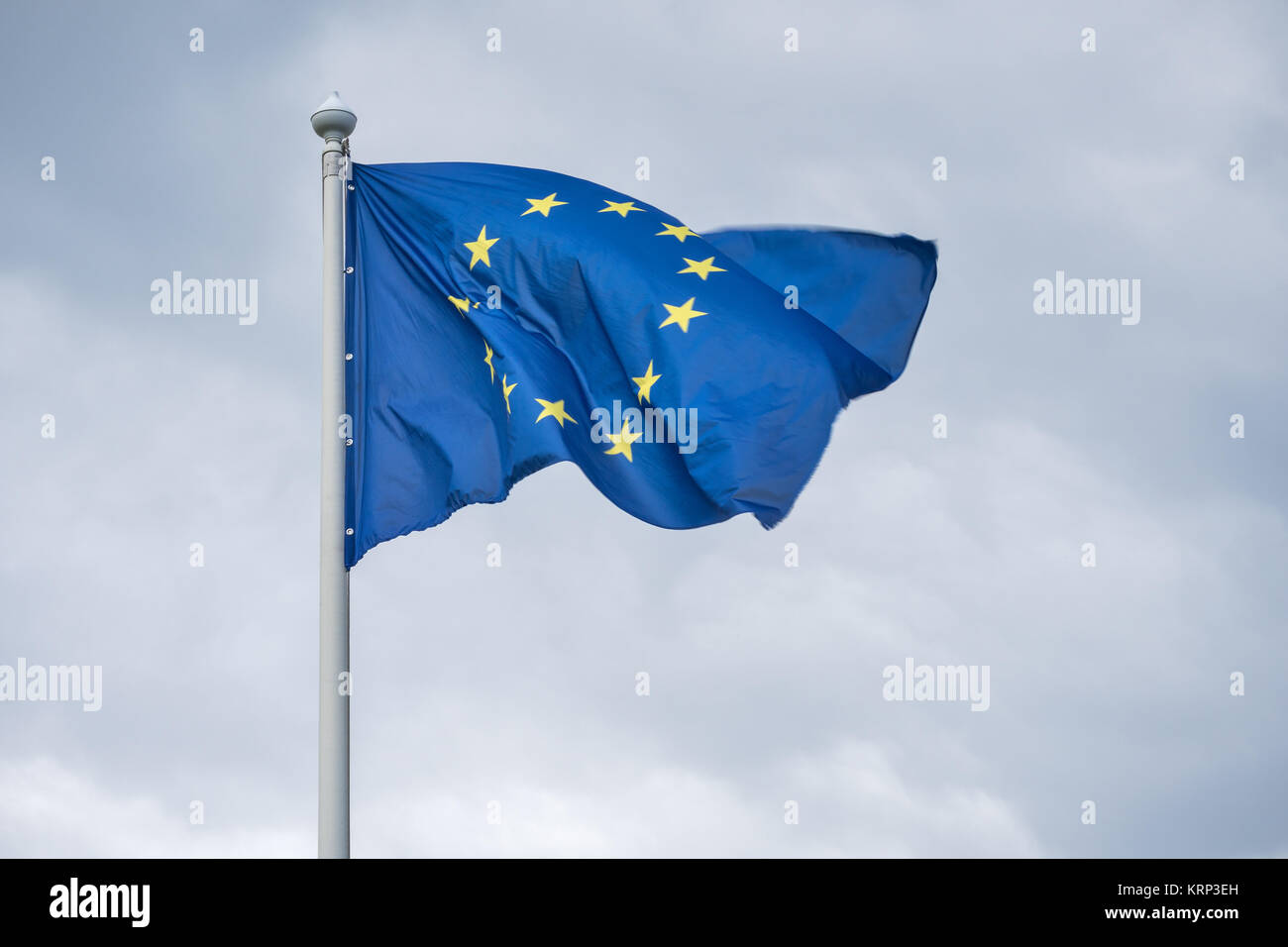 The flag of the European Union on the wind Stock Photo - Alamy