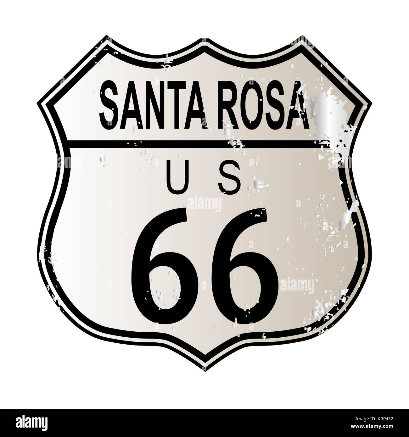 Santa Rosa Route 66 Highway Sign Stock Photo - Alamy