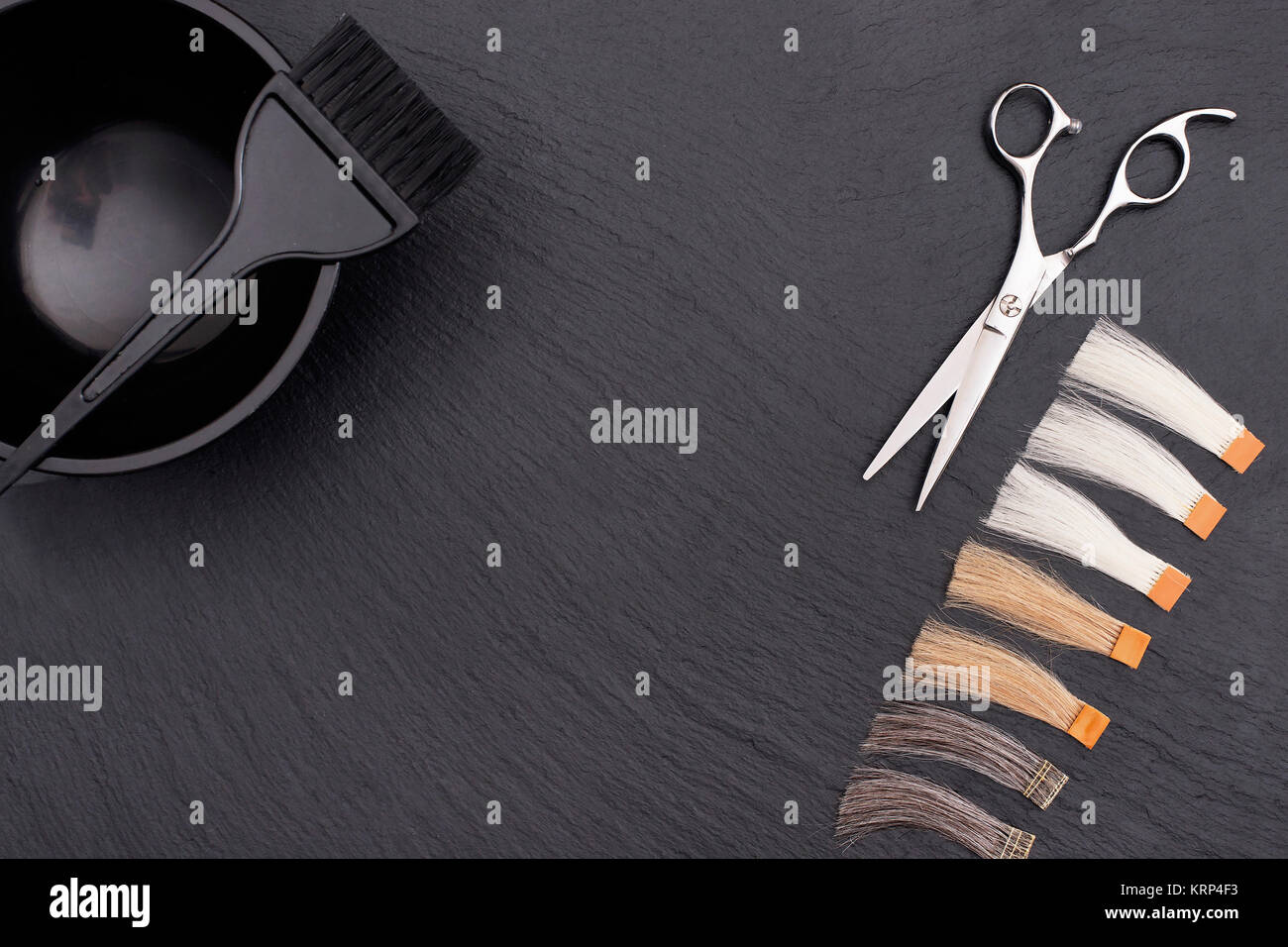 Hairdresser Accessories for coloring hair Stock Photo Alamy