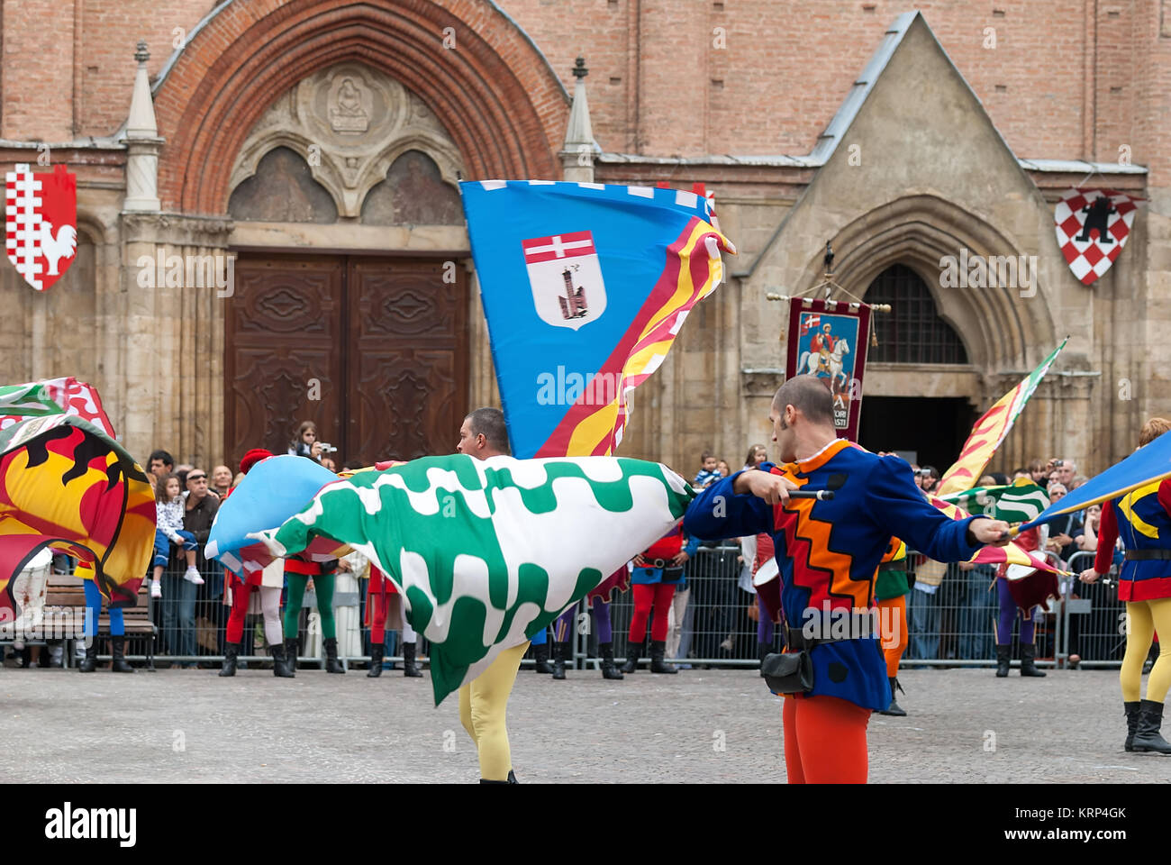 the historical Medieval parade of the Palio Stock Photo
