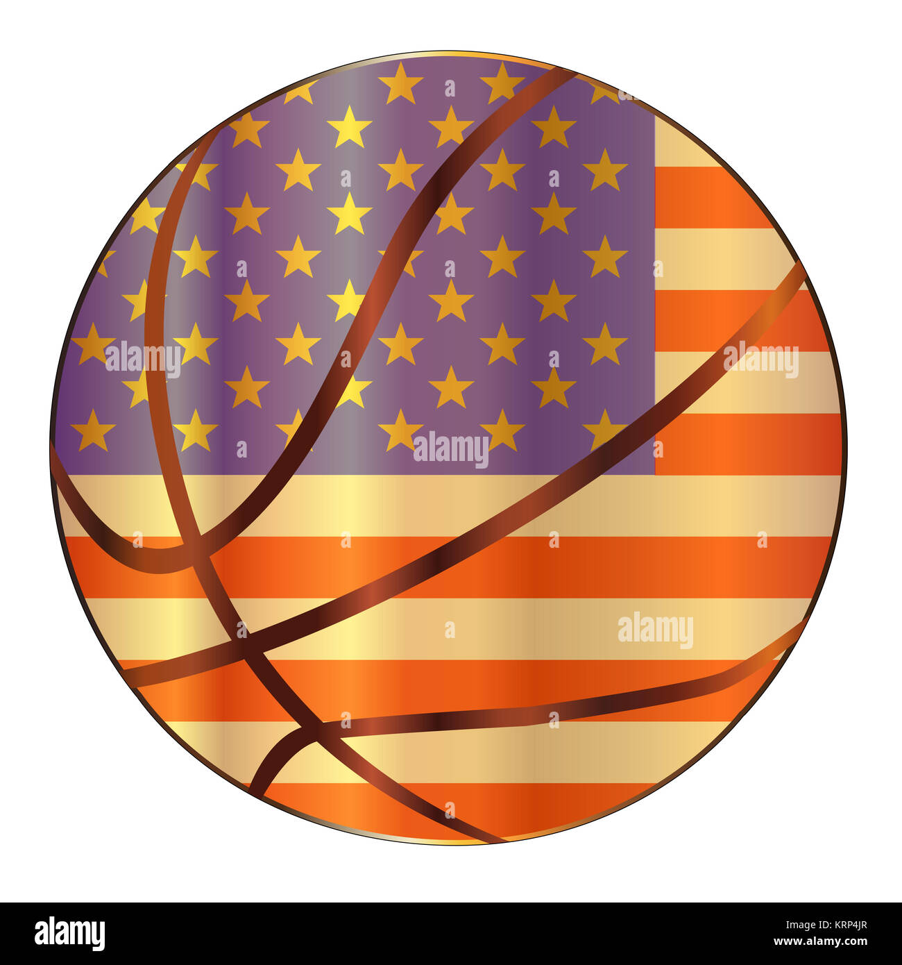 Basketball Stars And Stripes Stock Photo Alamy