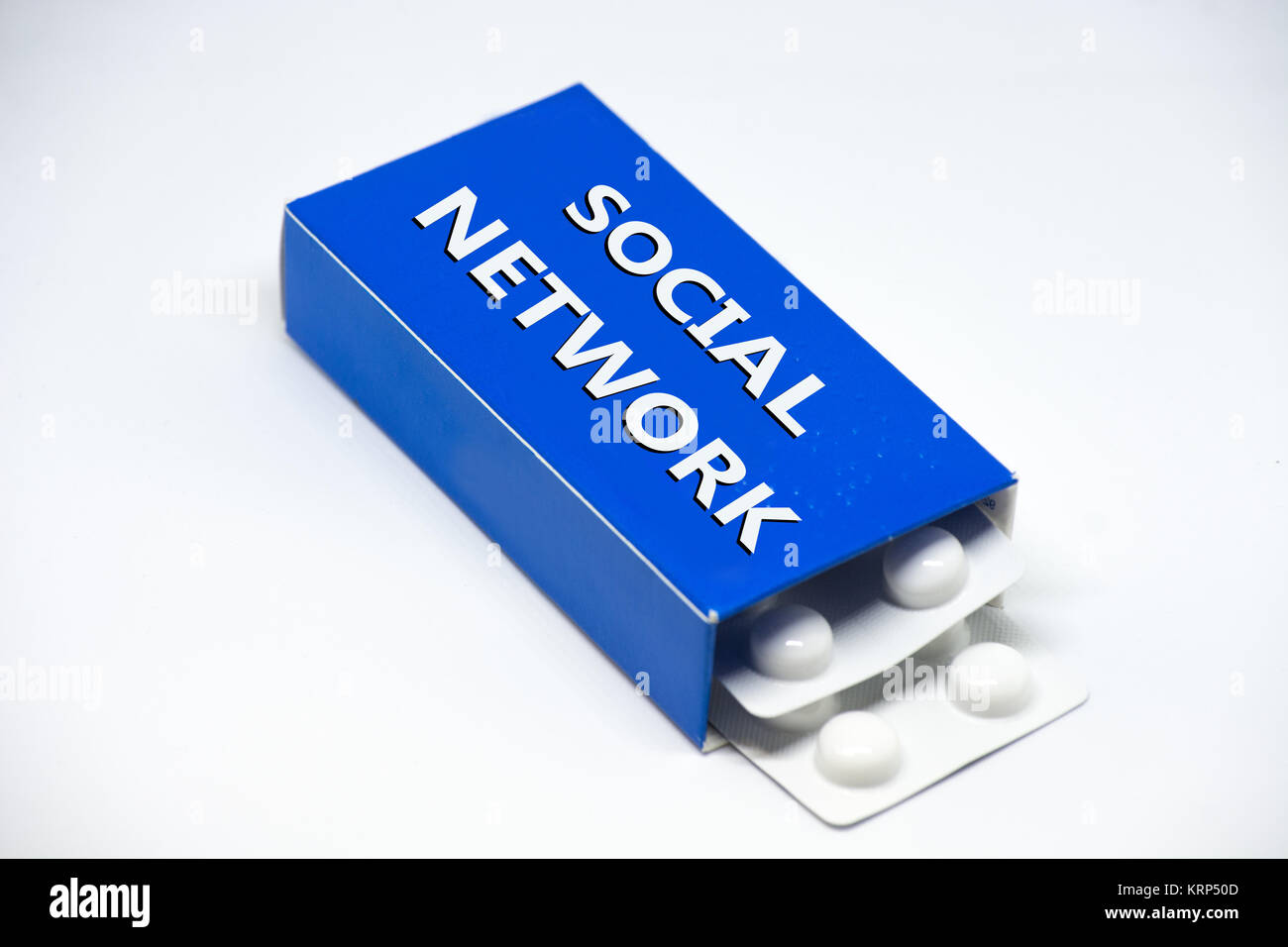 social network addiction like a drug Stock Photo