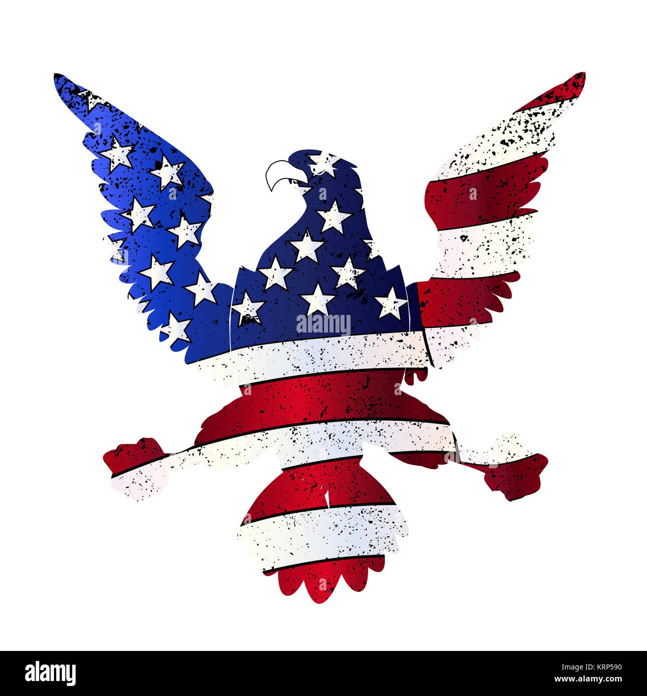 American Flag And Eagle Stock Photo