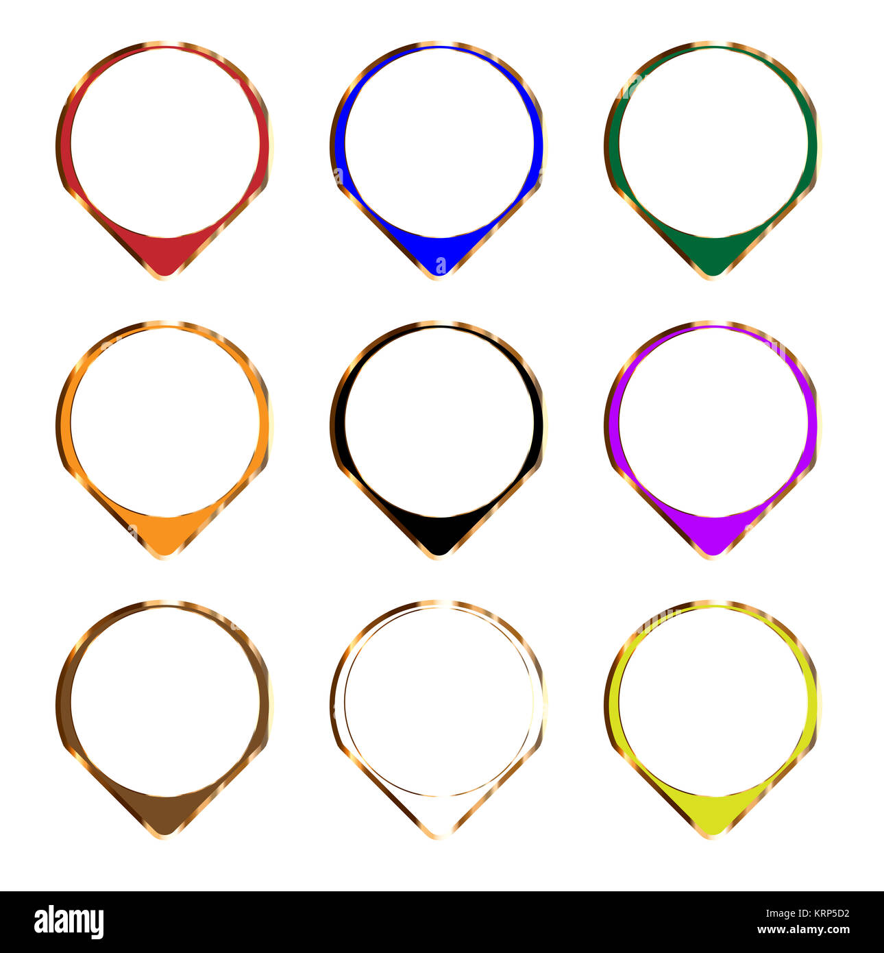 Round Pointer Icons Stock Photo - Alamy