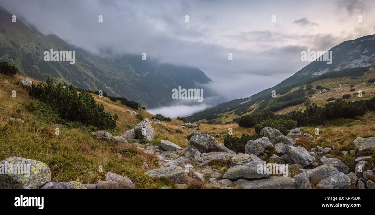 Foggy Mountain Landscape Stock Photo - Alamy