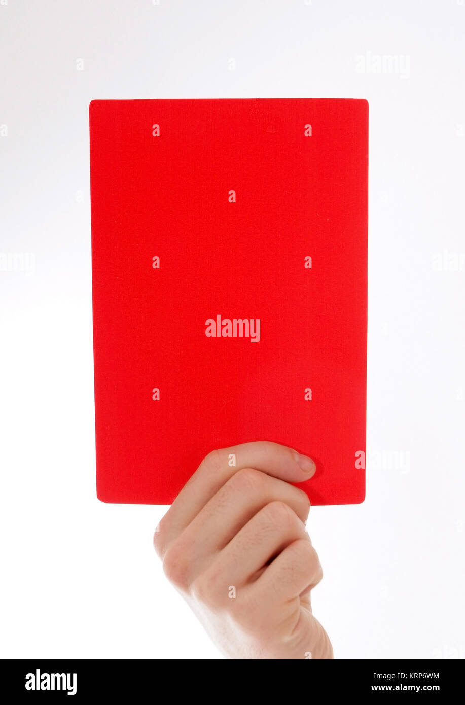 Rote Karte zeigen - red card Stock Photo