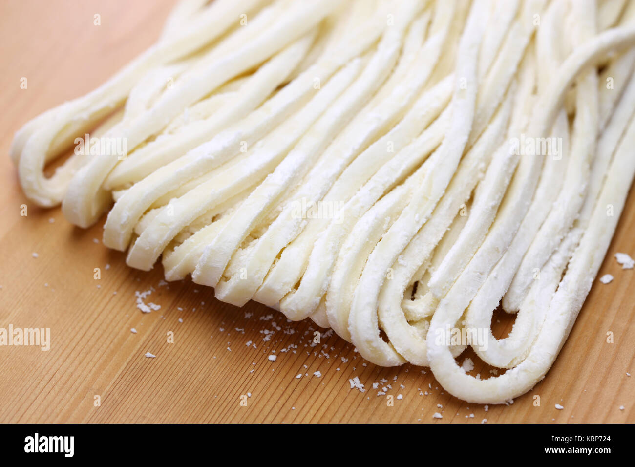 sanuki udon, japanese wheat noodles Stock Photo