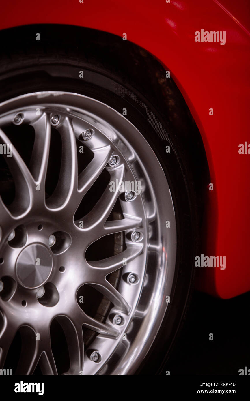 Car rim detail Stock Photo Alamy