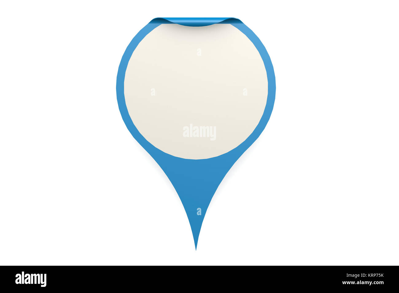Blue pointer on isolated white background Stock Photo