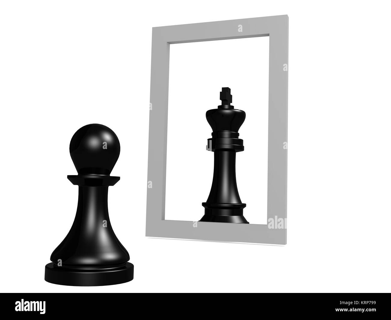 pawn-looking-in-the-mirror-seeing-queen-stock-photo-alamy