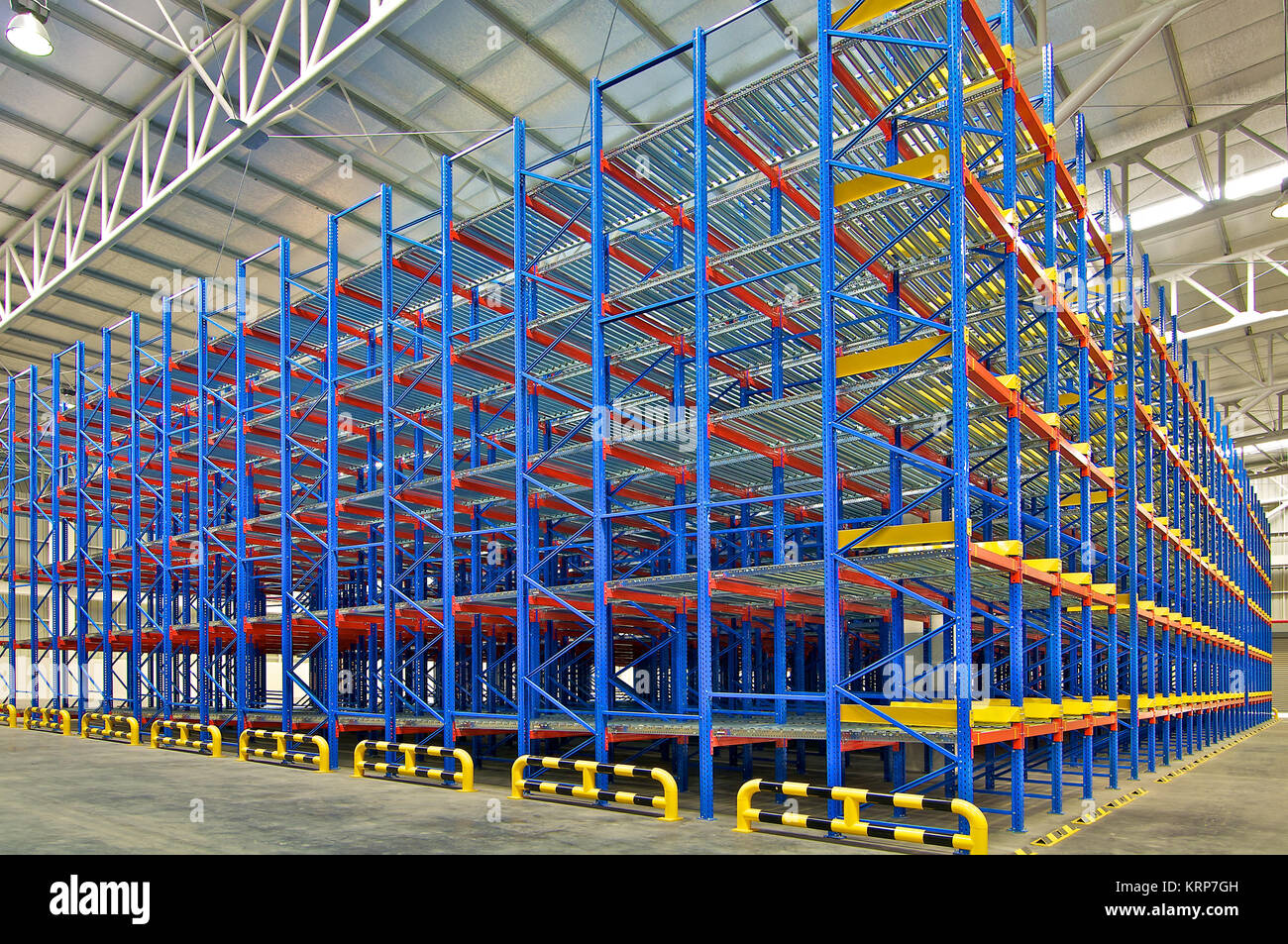 Warehouse storage shelving racking systems Stock Photo Alamy