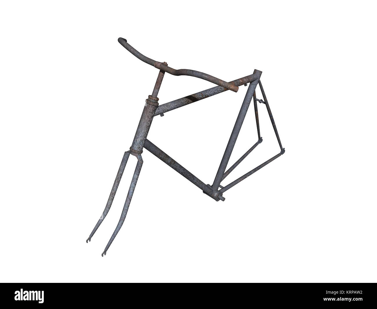 rusty bicycle frame isolated Stock Photo Alamy