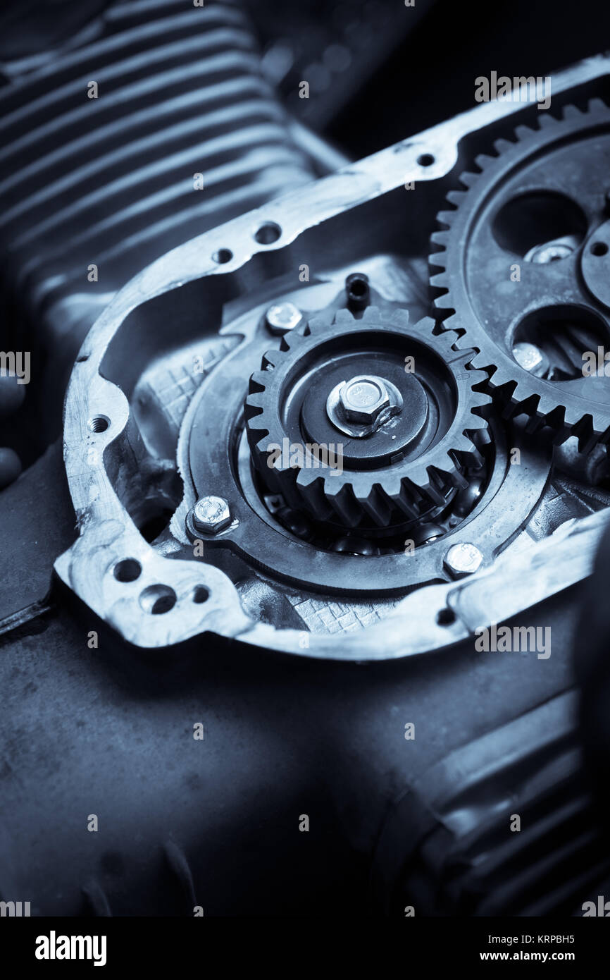 Timing sprockets in boxer engine Stock Photo Alamy