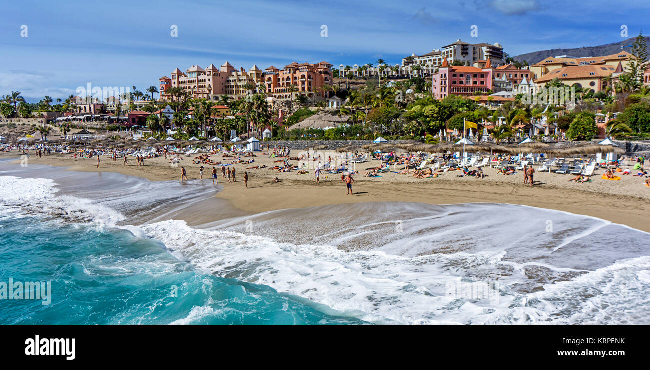 Bahia Del Duque beach,  Resort, Tenerife, Spain Stock Photo