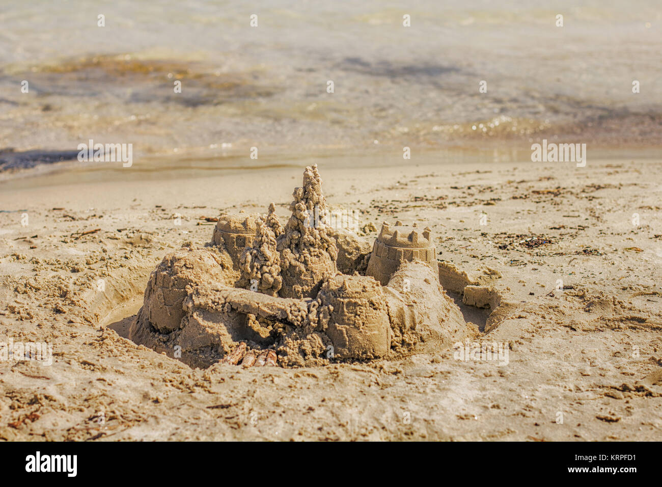 Sand Castle Summer Vacation Stock Photo - Alamy