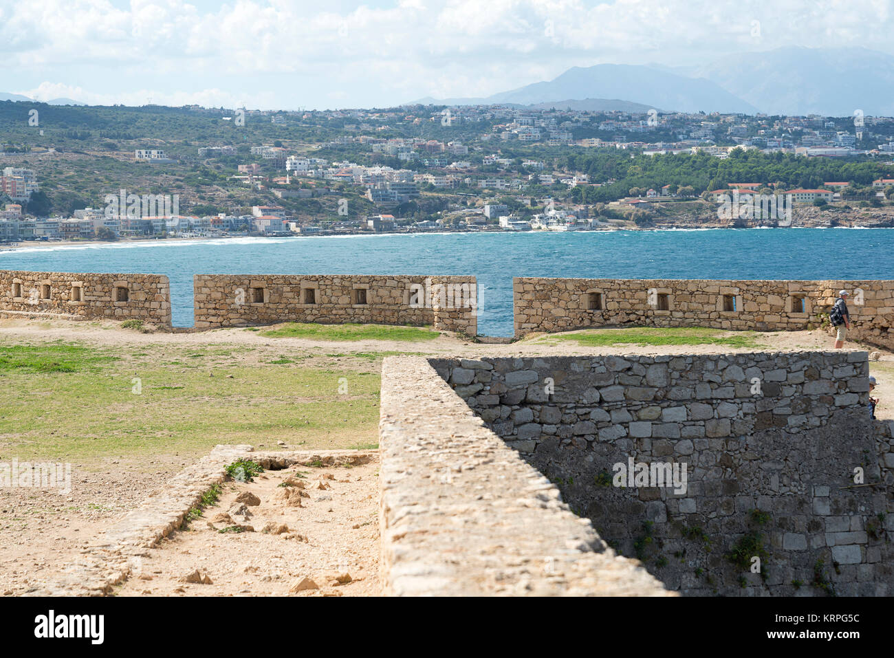 Bastion the fortress of Fortezza in Rethymno, Crete, Greece, the Wall ...