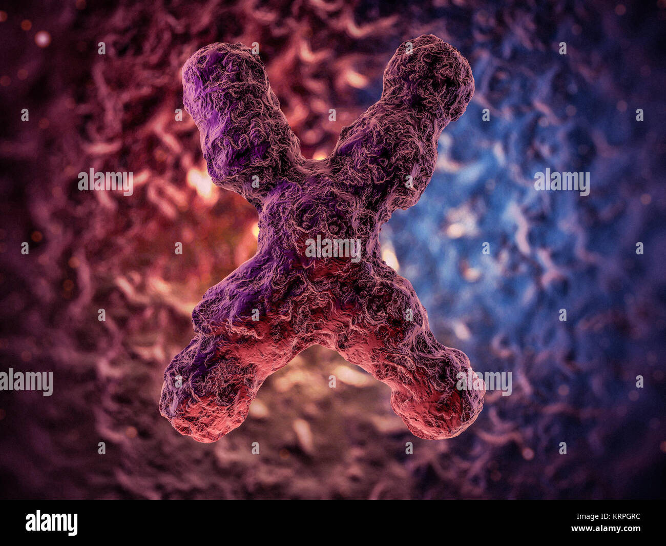 Chromosomes, gene mutation, genetic code 3D rendering Stock Photo