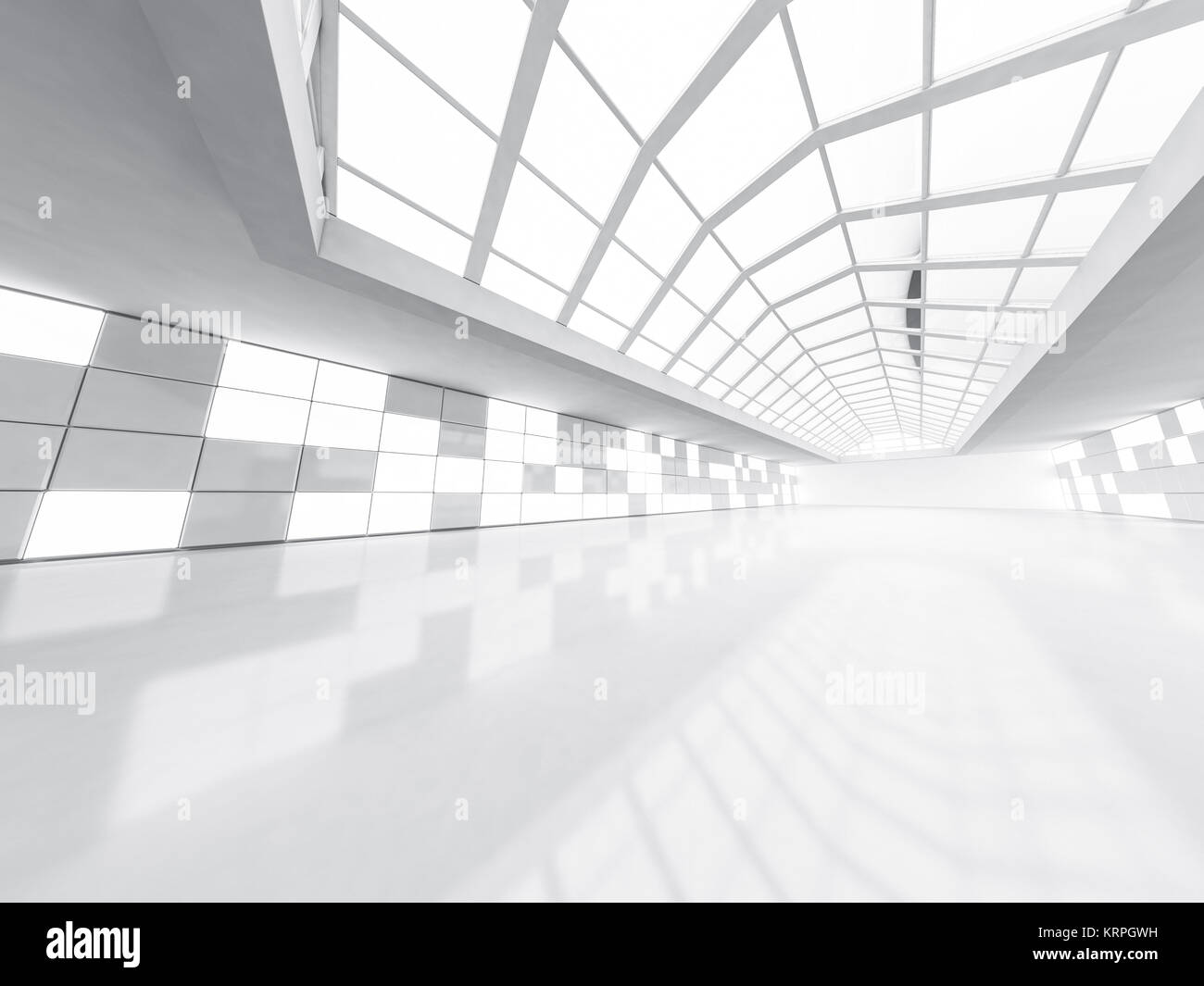 Abstract modern architecture background, empty white open space ...