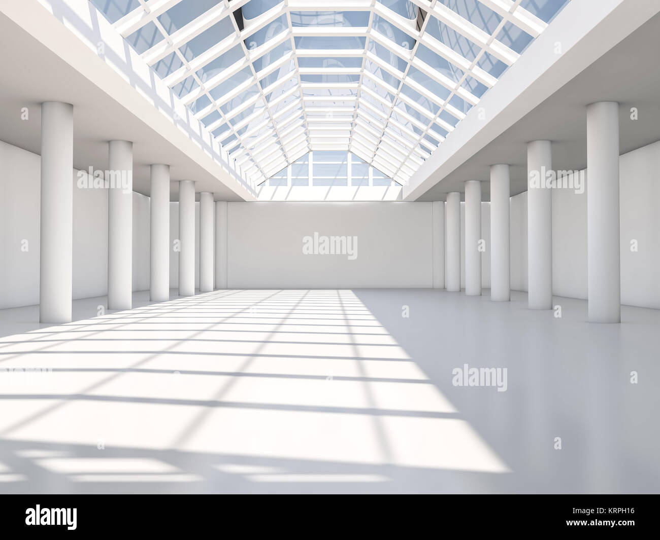 Abstract modern architecture background, empty white open space ...
