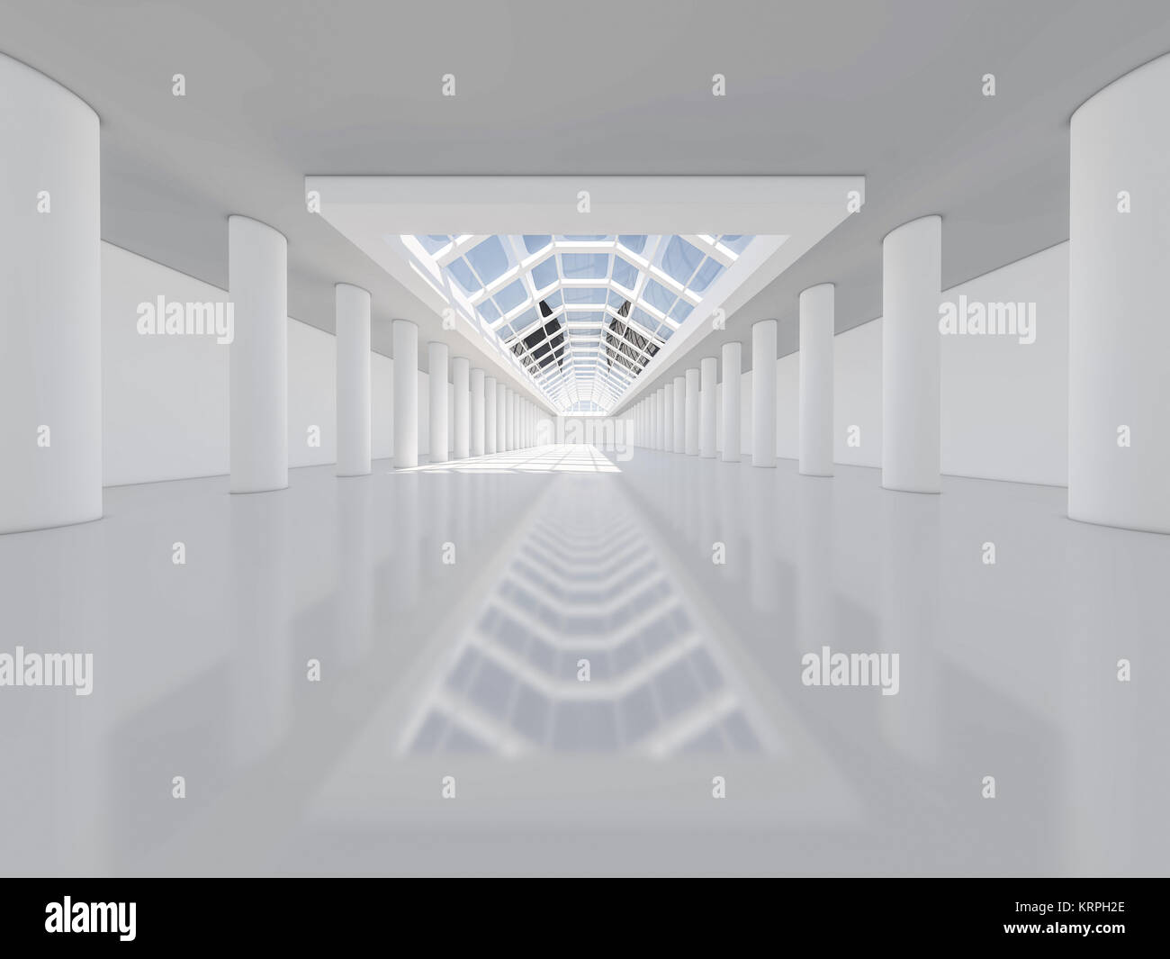Abstract modern architecture background, empty white open space ...