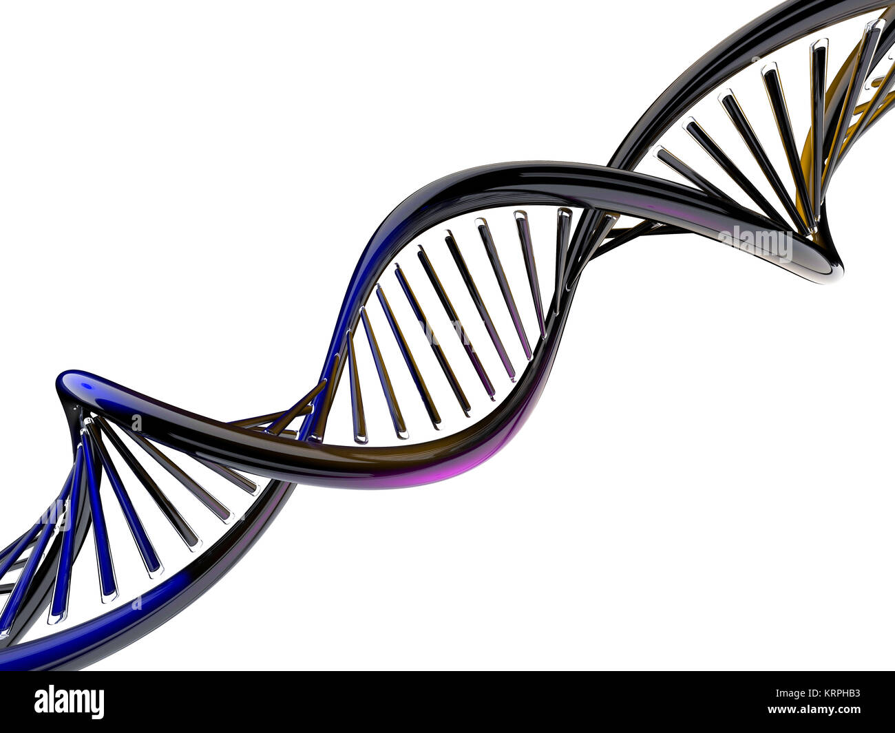 Digital illustration of a DNA model. 3D rendering Stock Photo - Alamy