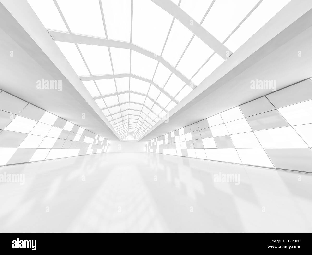 Abstract modern architecture background, empty white open space ...