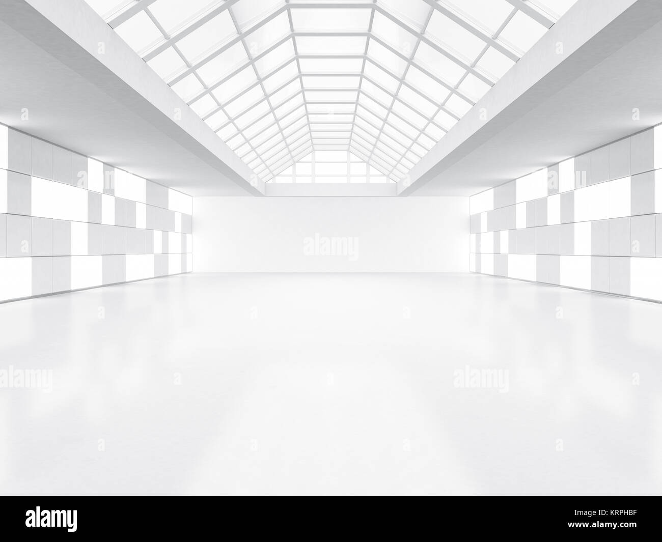 Abstract modern architecture background, empty white open space ...