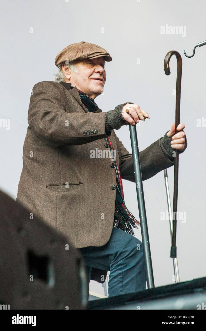 The Danish rock musician, singer and songwriter Kim Larsen performs a