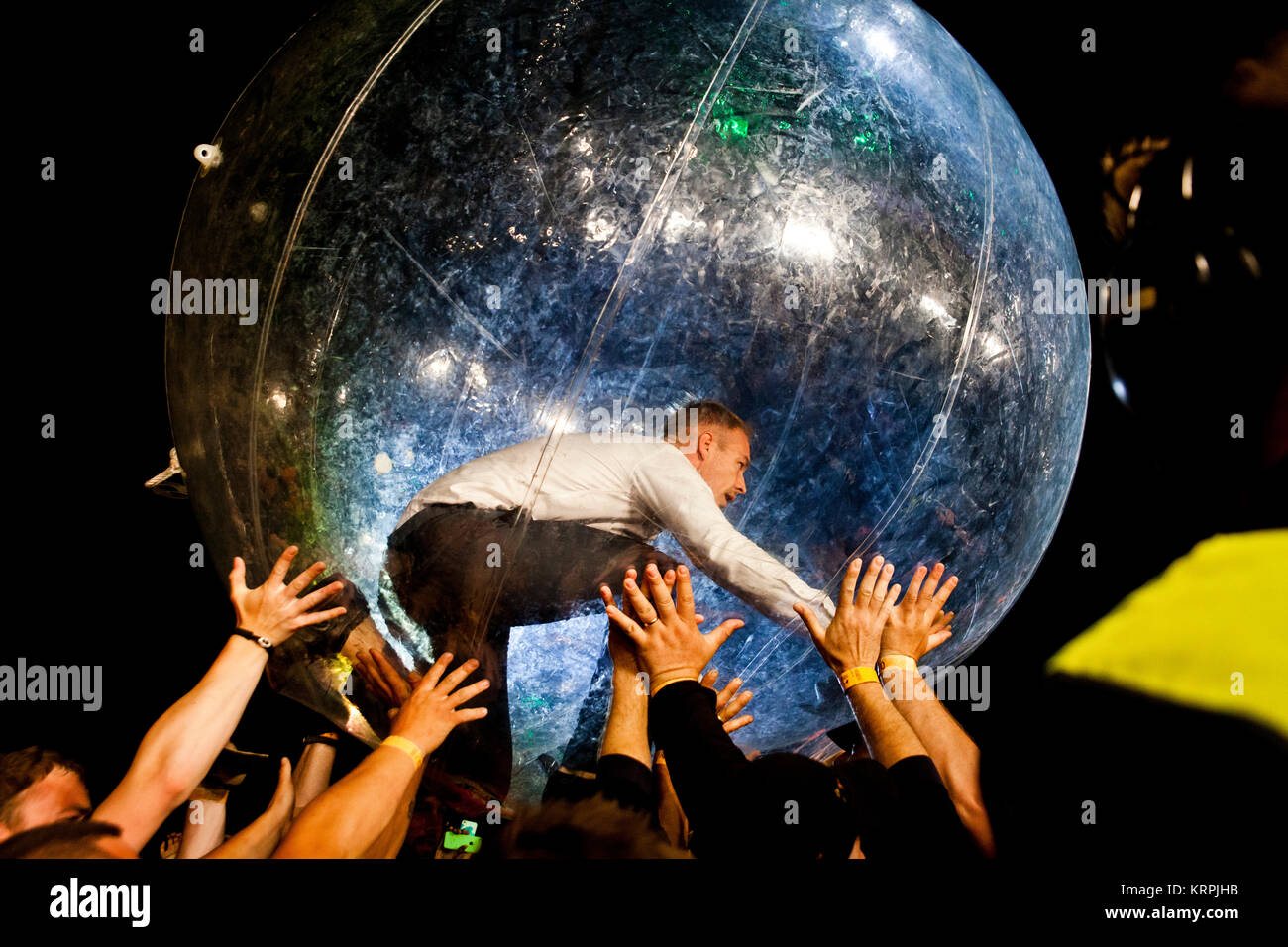 The electronic music project Major Lazer consists of the three