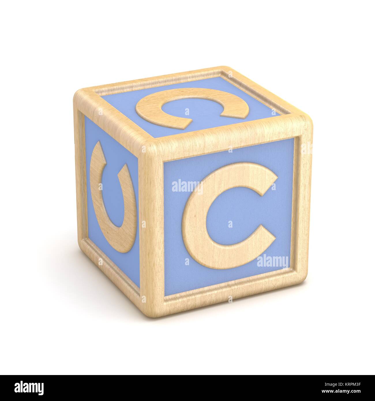 Letter C wooden alphabet blocks font rotated. 3D Stock Photo - Alamy
