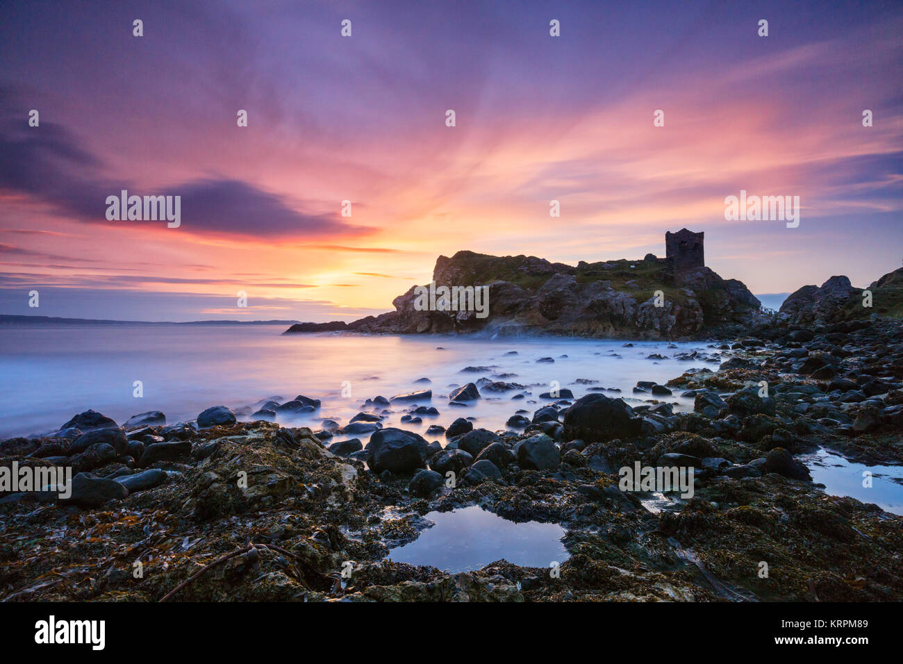 Sunrise over Kinbane Headland and Castle, The North Antrim Coast