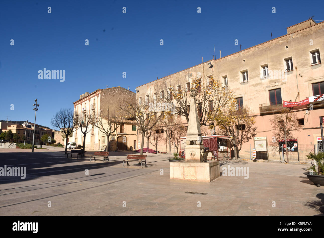 square of Guimera, LLeida province, Spain Stock Photo
