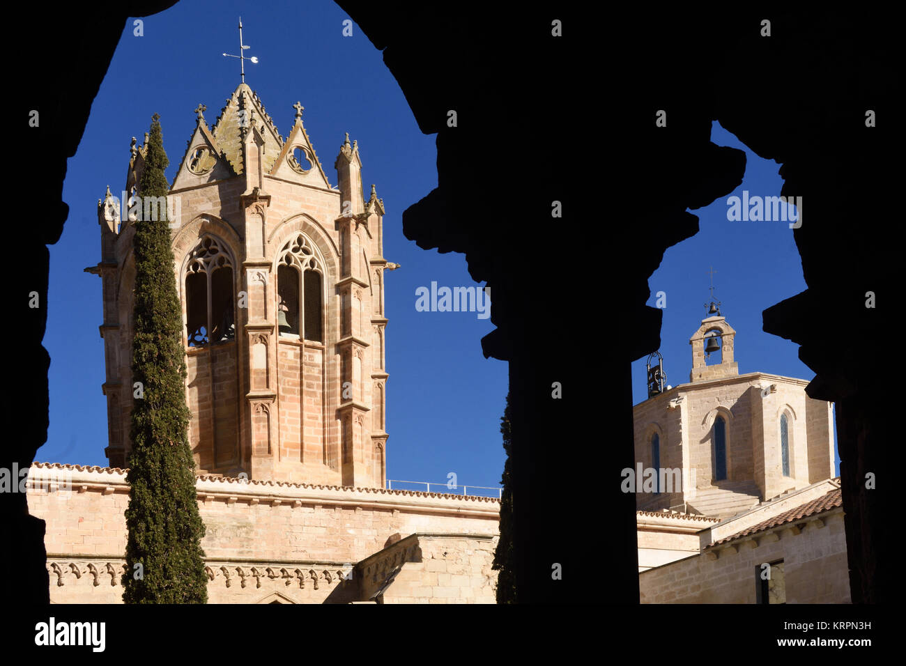 Monastery of Vallbona de les Monges, Lleida province, Catalonia, Spain Stock Photo