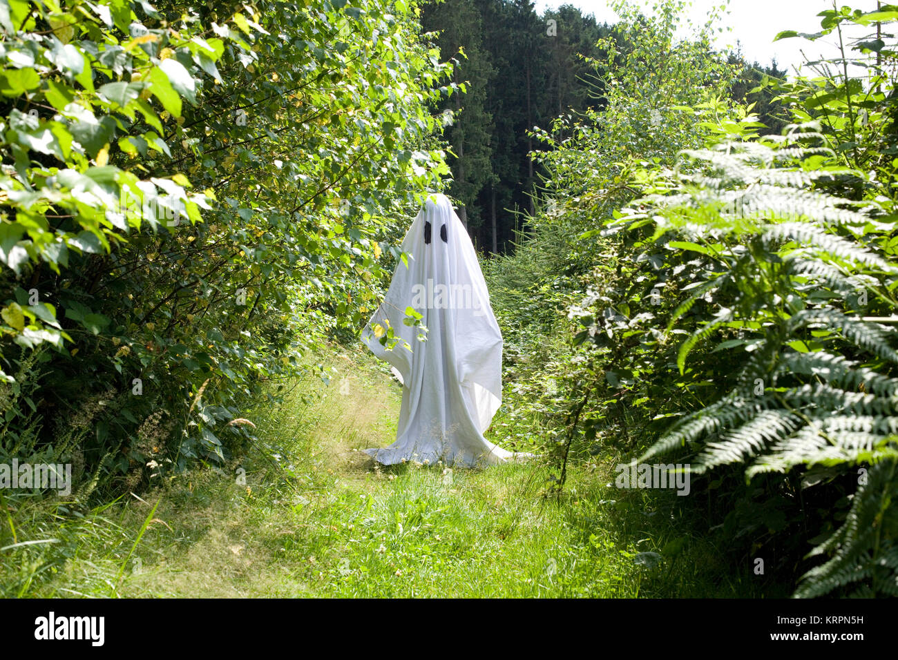 Ghost in white sheet walking hi-res stock photography and images - Alamy