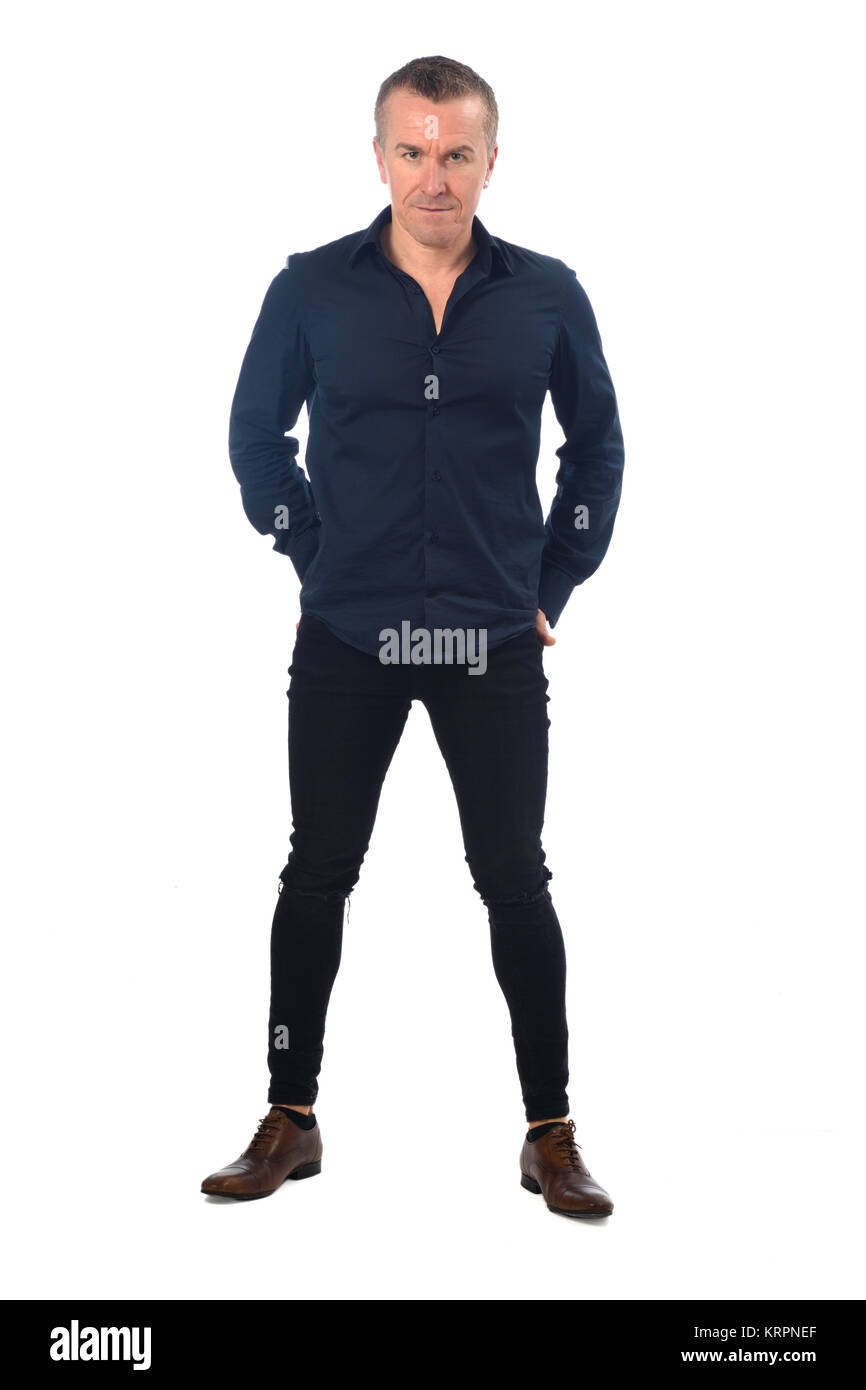 portrait of a man on white background Stock Photo - Alamy