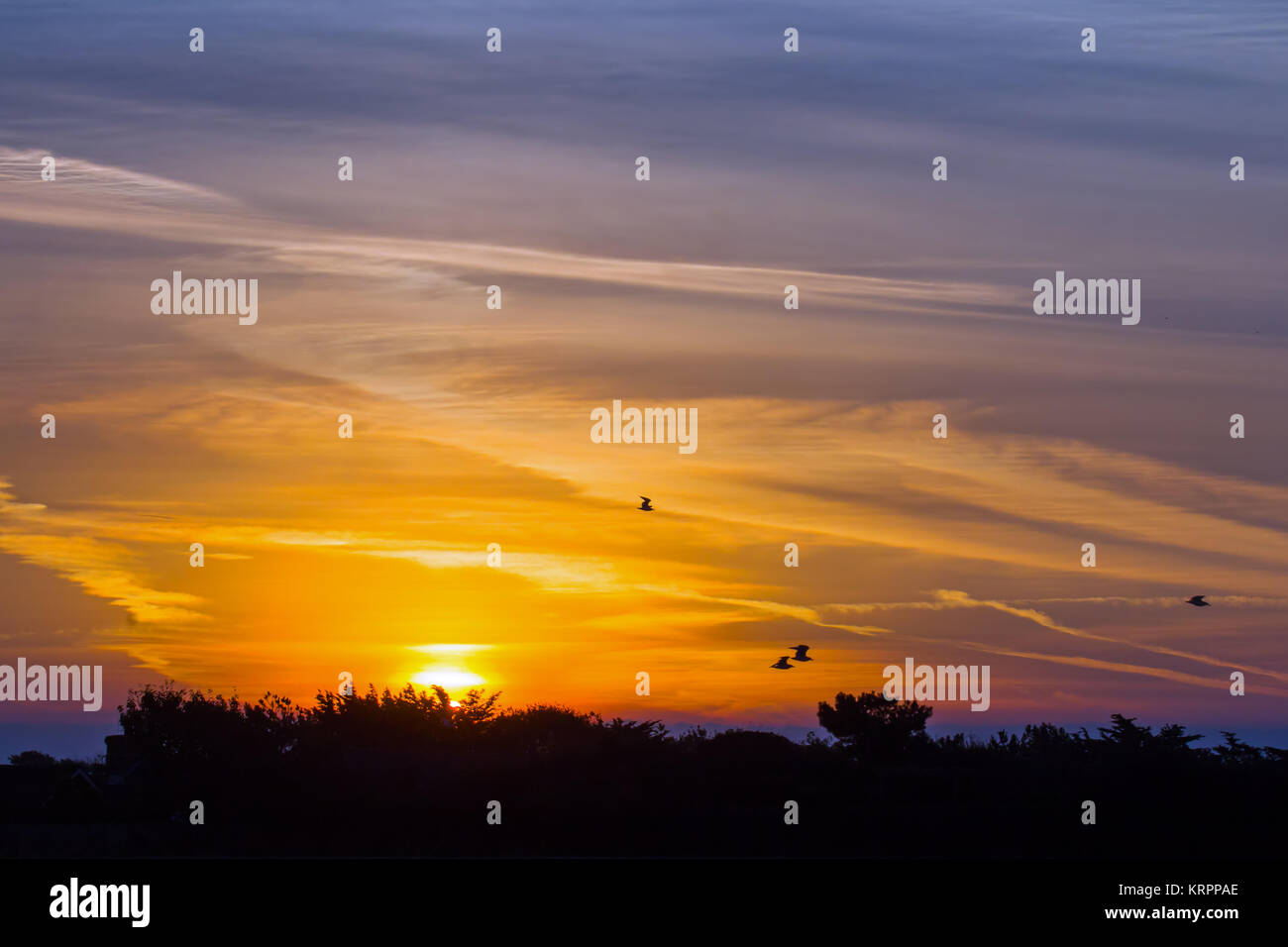 Sunrise over Seaford Stock Photo