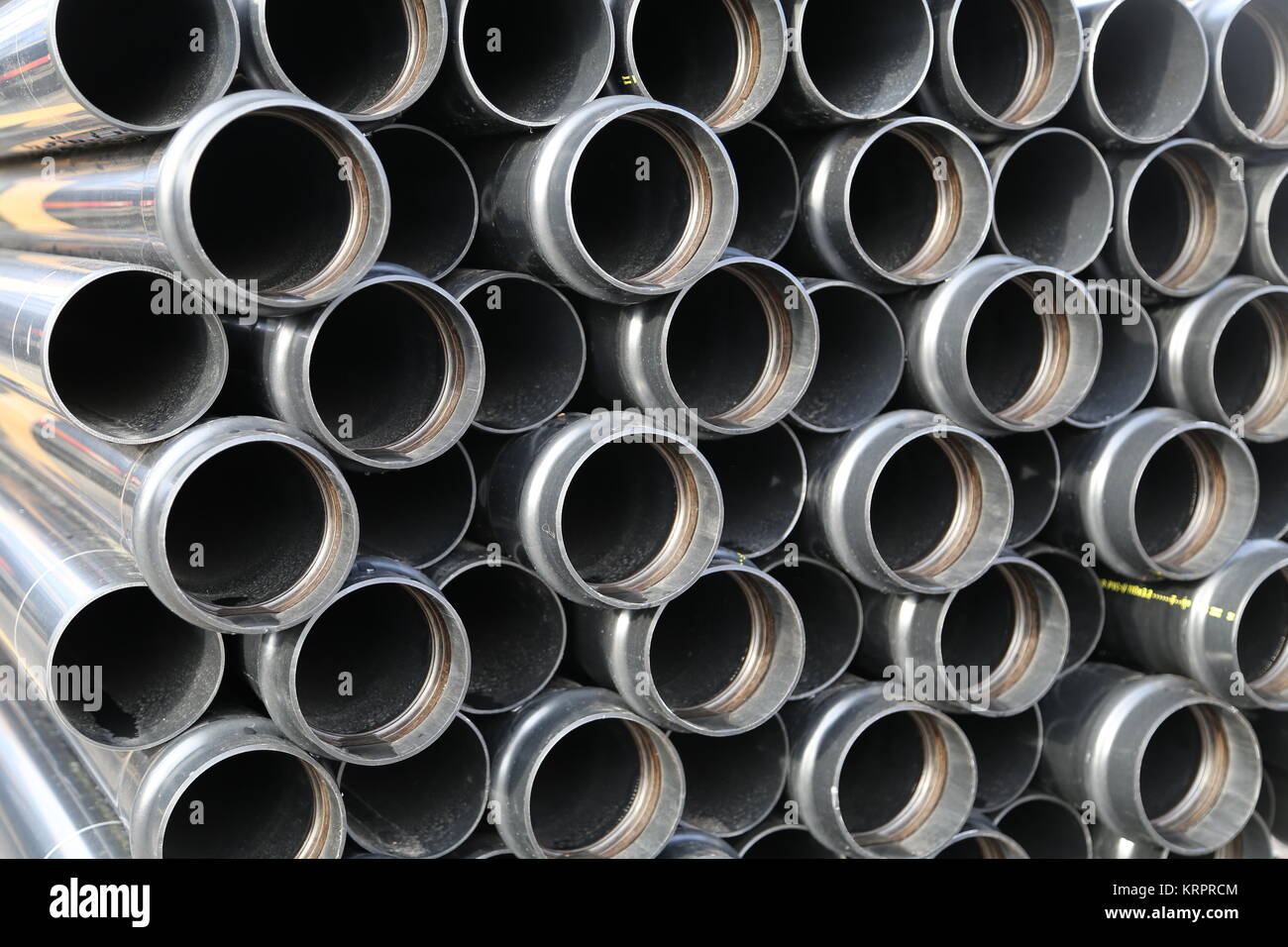 plastic pipes Stock Photo