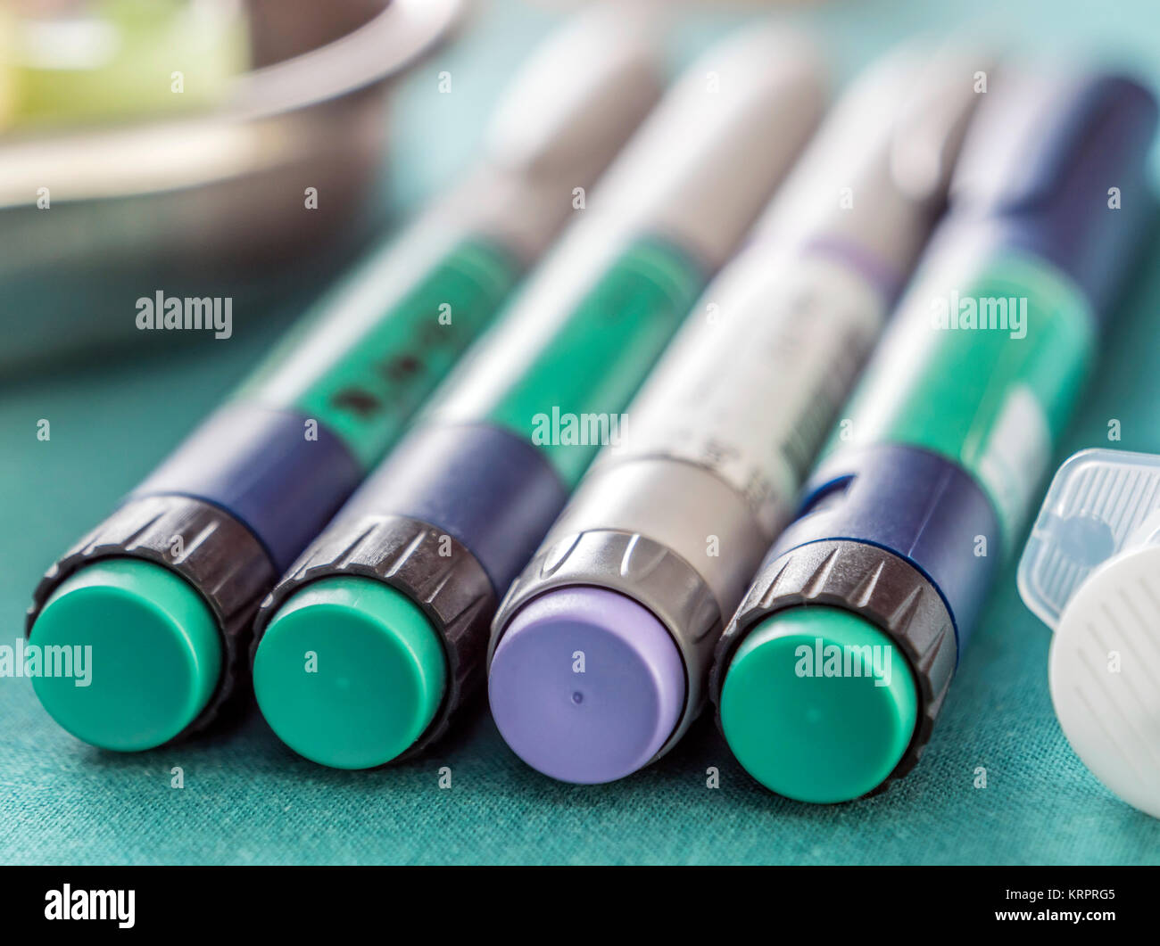 Insulin injection needle or pen for use by diabetics Stock Photo Alamy
