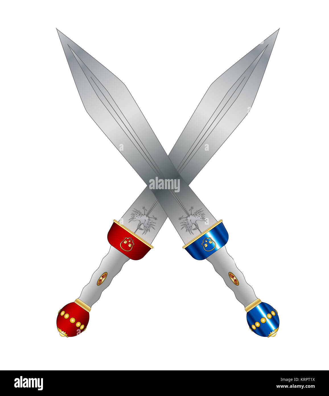 Crossed swords Cut Out Stock Images & Pictures - Alamy